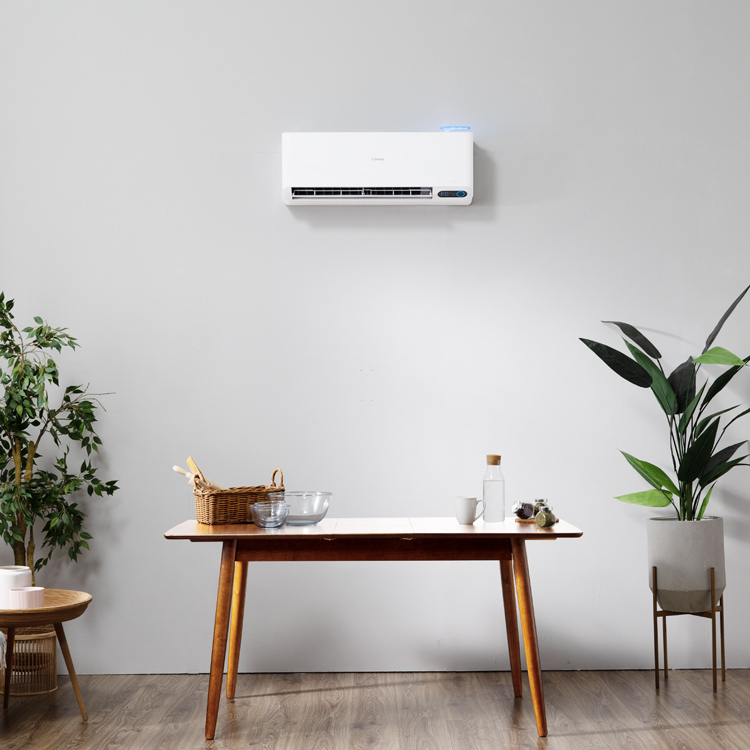 Coway air conditioner in a bright living room